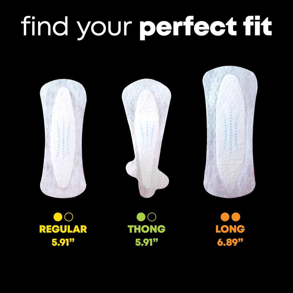 Balance Daily Panty Liners for Thongs, Wrapped, Light Absorbency, Regular Length, 50 Count (Packaging May Vary)