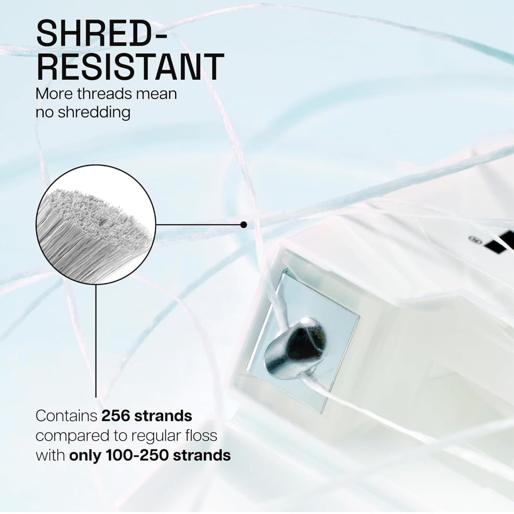 Waxed Dental Floss,Unflavored, Plaque Remover for Teeth, Shred Resistant, Floss Slides Smoothly, Easy to Use, Waxed, Deep Cleaning Teeth, Oral Care, PFAS Free, for Adults & Kids, 1 Pack, 55 Yd