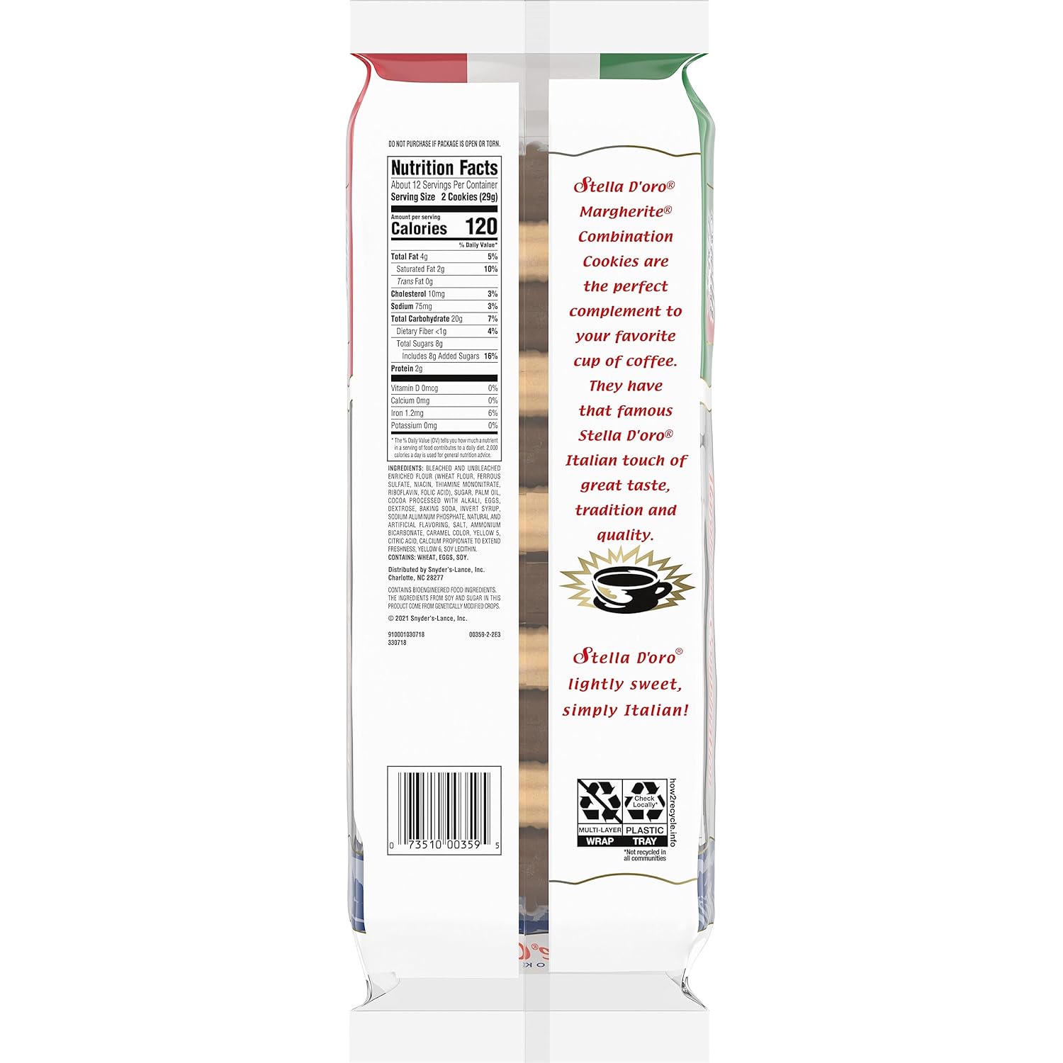 Cookies, Margherite Combination Chocolate & Vanilla Cookies, 12 Oz